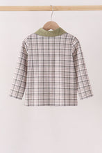 Oat Olive Plaid Button Shirt - ARIA KIDS