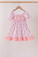 Purple Ghost Smocked Ruffle Dress