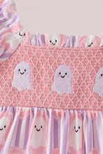 Purple Ghost Smocked Ruffle Dress