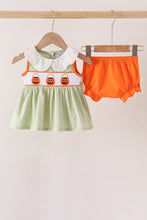 Green Pumpkin Smocked Bloomer Set - ARIA KIDS