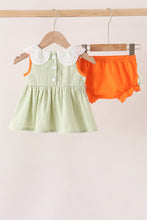 Green Pumpkin Smocked Bloomer Set - ARIA KIDS