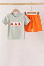 Green Pumpkin Smocked Shorts Set - ARIA KIDS