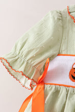 Green Pumpkin Smocked Ruffle Shorts Set - ARIA KIDS