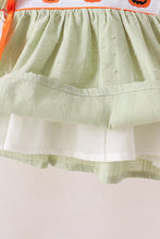 Green Pumpkin Smocked Ruffle Shorts Set - ARIA KIDS