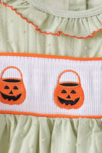Green Pumpkin Smocked Dress - ARIA KIDS