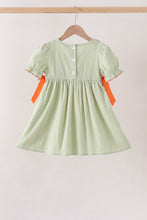 Green Pumpkin Smocked Dress - ARIA KIDS