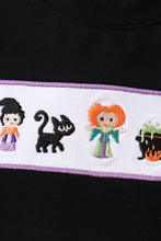 Black witch embroidery stripe shorts set - ARIA KIDS