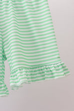 Purple witch applique stripe ruffle shorts set - ARIA KIDS