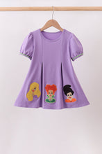 Purple witch applique dress - ARIA KIDS