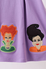 Purple witch applique dress - ARIA KIDS