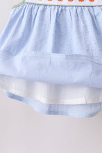 Blue Pumpkin Embroidery jacquard Ruffle Shorts Set