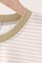 Khaki Pumpkin Embroidery Stripe Top - ARIA KIDS