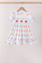 Blue Pumpkin Embroidery Ruffle Dress