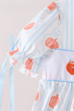 Blue Pumpkin Embroidery Ruffle Dress