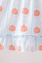 Blue Pumpkin Embroidery Ruffle Dress