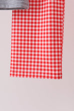 Grey character embroidery gingham pants set - ARIA KIDS