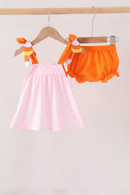 Pink Gingham Candy Corn Bloomer Set - ARIA KIDS