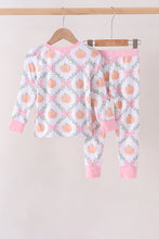 Pink Pumpkin Bow Bmaboo Pants Set
