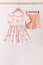 Coral Pumpkin Bow Bamboo Set - ARIA KIDS