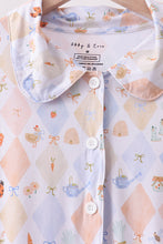 Blue Chicken Bow Bamboo Mom Pajama Pants Set