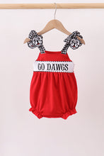 Red Georgia Go Dawgs Smocked Bubble - ARIA KIDS