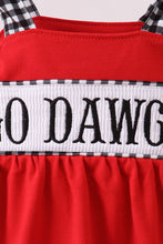 Red Georgia Go Dawgs Smocked Bubble - ARIA KIDS