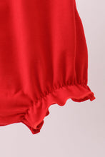 Red Georgia Go Dawgs Smocked Bubble - ARIA KIDS