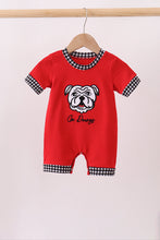 Red Georgia Go Dawgs Applique Romper