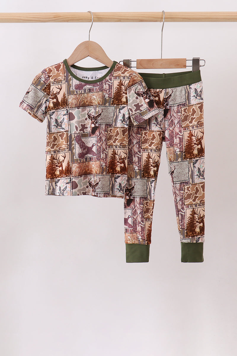 Forest Hunting Bamboo Pajama set