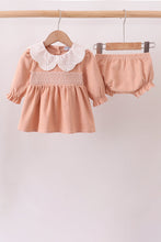 Coral Corduroy Smocked Bloomer Set - ARIA KIDS