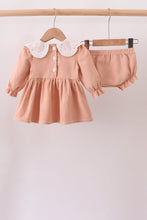Coral Corduroy Smocked Bloomer Set - ARIA KIDS