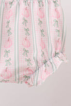 Sage Pumpkin Bow Embroidery Bloomer Set - ARIA KIDS