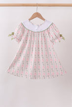 Sage Pumpkin Bow Embroidery Dress