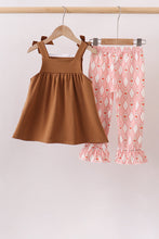 Brown Pumpkin Smocked Lace Set - ARIA KIDS