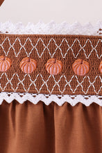 Brown Pumpkin Smocked Lace Set - ARIA KIDS