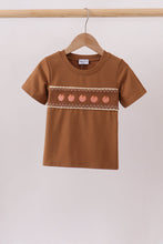 Brown Pumpkin Smocked Top - ARIA KIDS