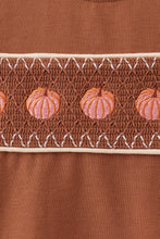 Brown Pumpkin Smocked Top - ARIA KIDS