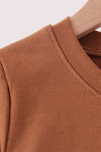 Brown Pumpkin Smocked Top - ARIA KIDS