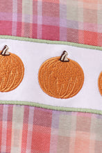 Camel Pumpkin Embroidery Plaid Bubble - ARIA KIDS