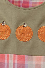 Camel Pumpkin Embroidery Plaid Jon Jon - ARIA KIDS