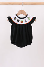 Black Pumpkin cat Embroidery Ruffle Bubble - ARIA KIDS