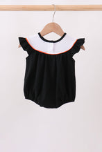 Black Pumpkin cat Embroidery Ruffle Bubble - ARIA KIDS