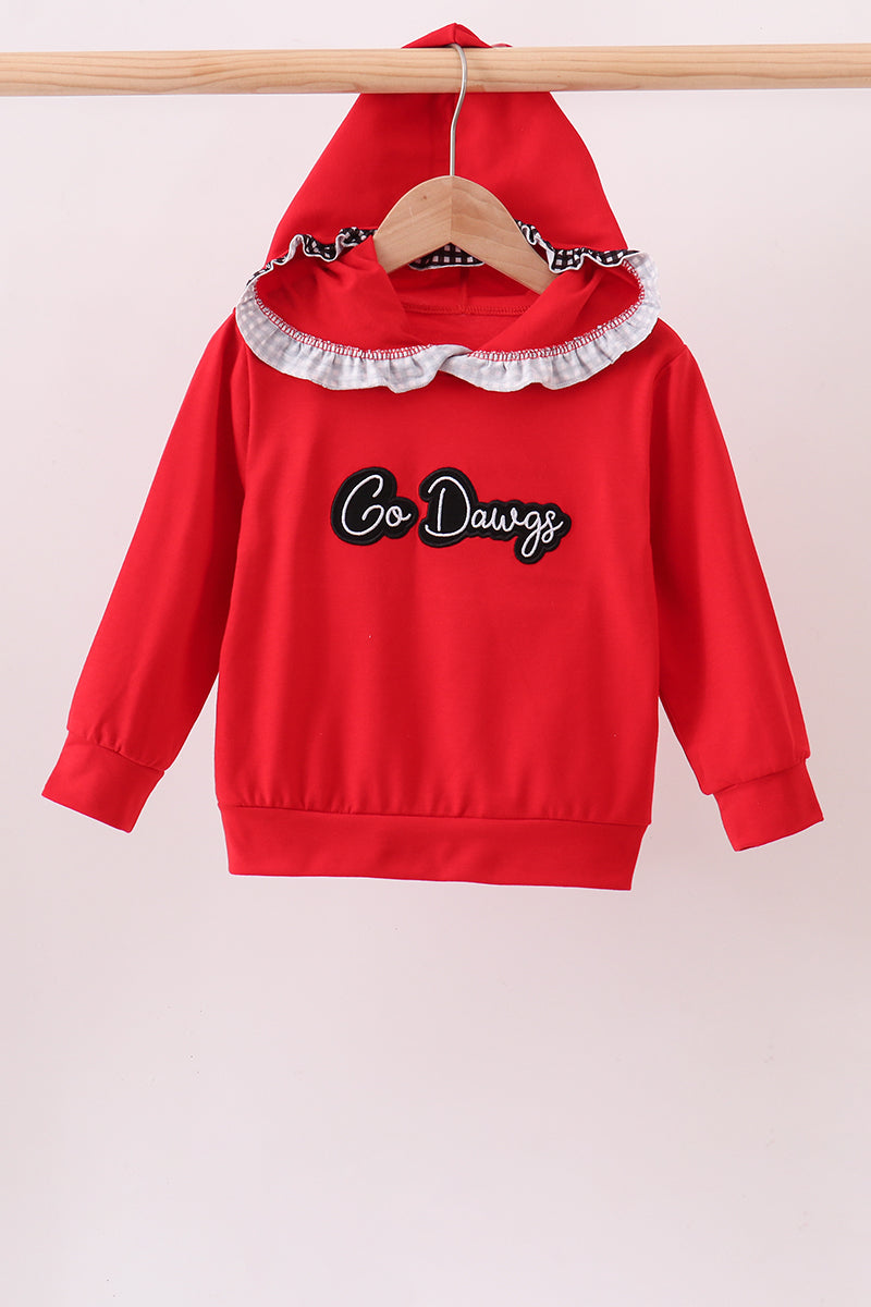 Red Georgia Embroidery Hoodie