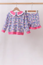 Purple Floral Ruffle Shorts Set - ARIA KIDS