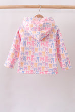 Pink Bow Fleece Hoodie Jacket