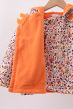 Floral Fleece Hoodie Jacket