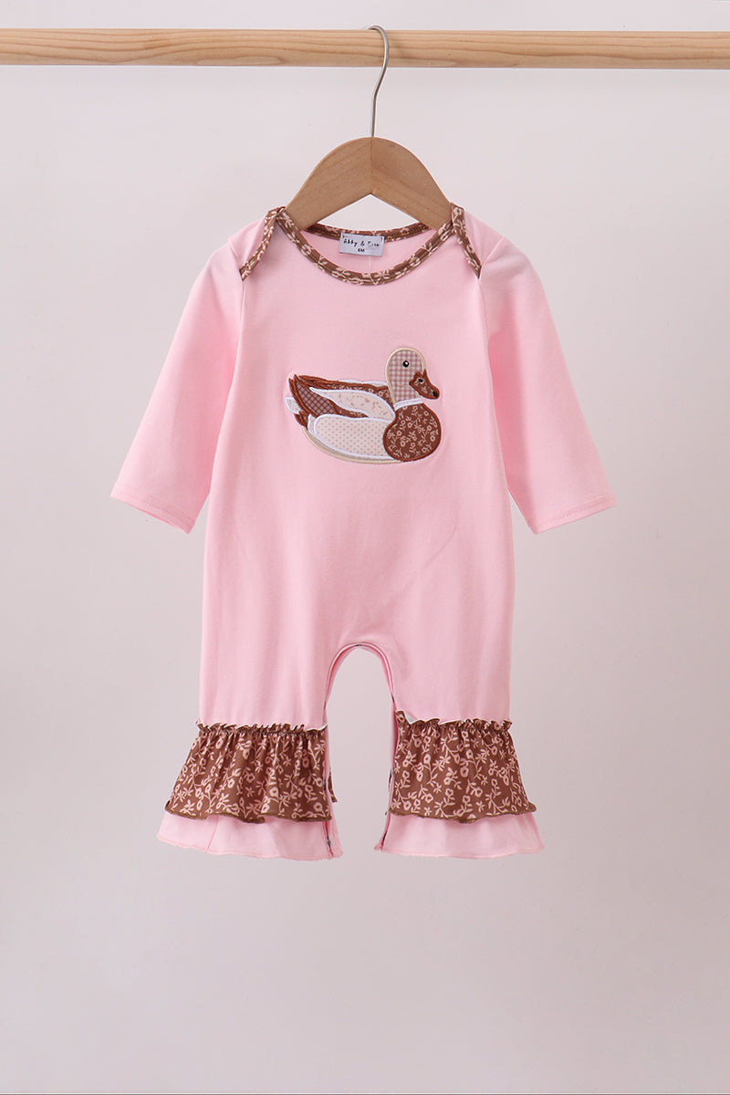 Pink Mallard Applique Romper