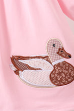 Pink Mallard Applique Ruffle Dress