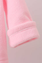 Pink Fleece Bow Coat - ARIA KIDS