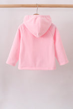 Pink Fleece Bow Coat - ARIA KIDS